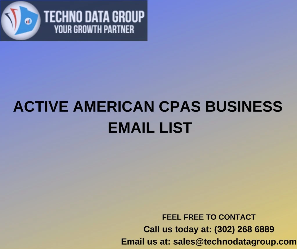 active american cpas business email list