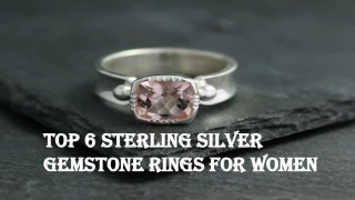 Sterling Silver Gemstone Rings for women