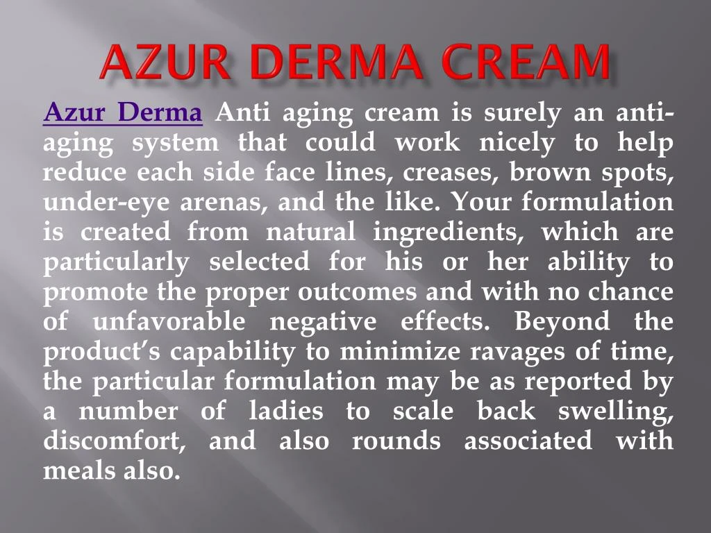 azur derma cream