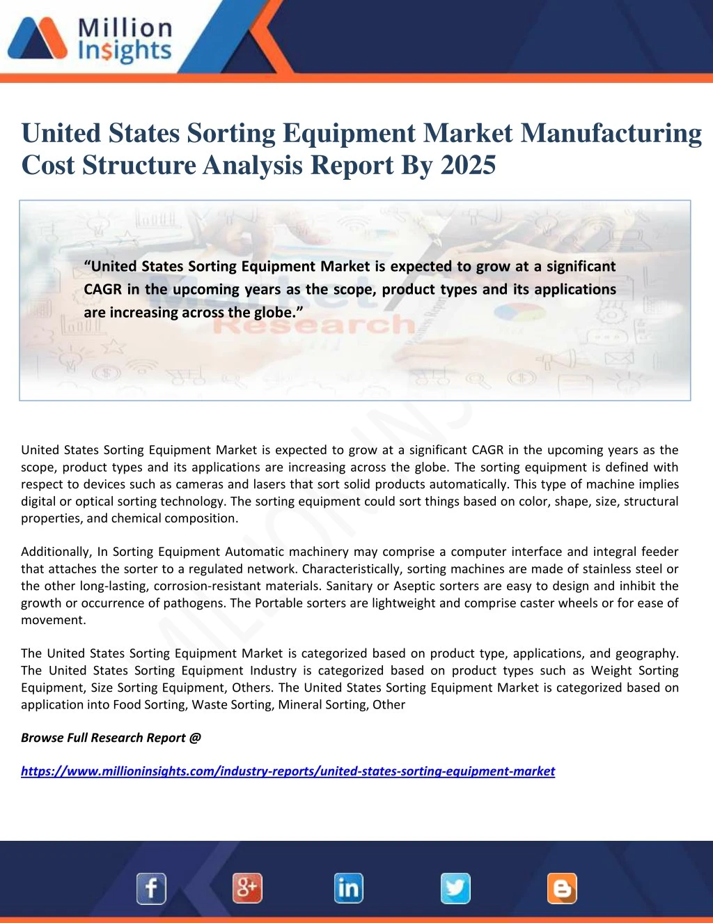 united states sorting equipment market