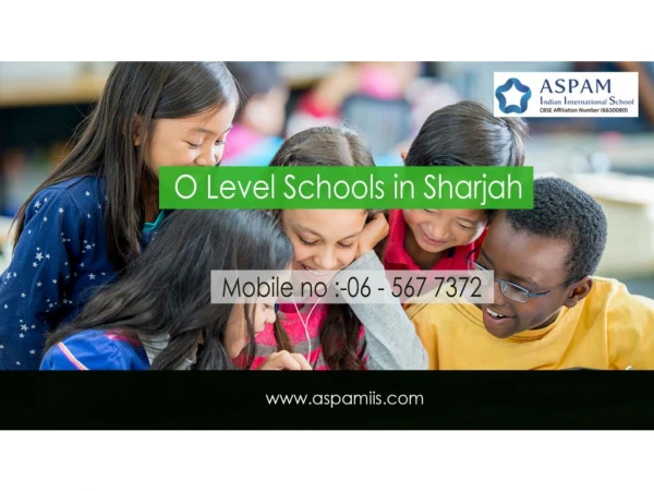 O Level Schools in Sharjah
