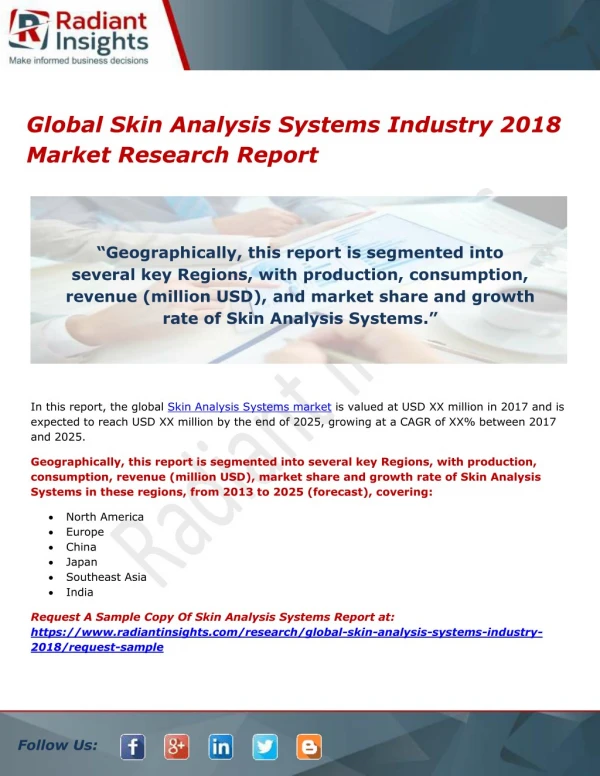 Global Skin Analysis Systems Industry 2018 Market Research Report