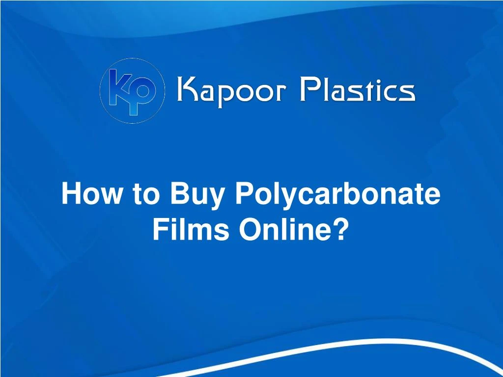 how to buy polycarbonate films online