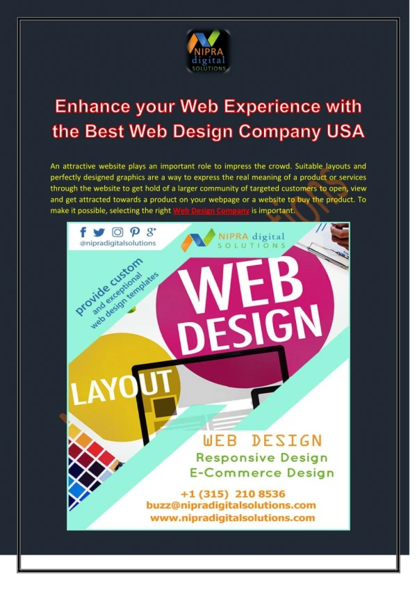 Enhance your Web Experience with the Best Web Design Company USA
