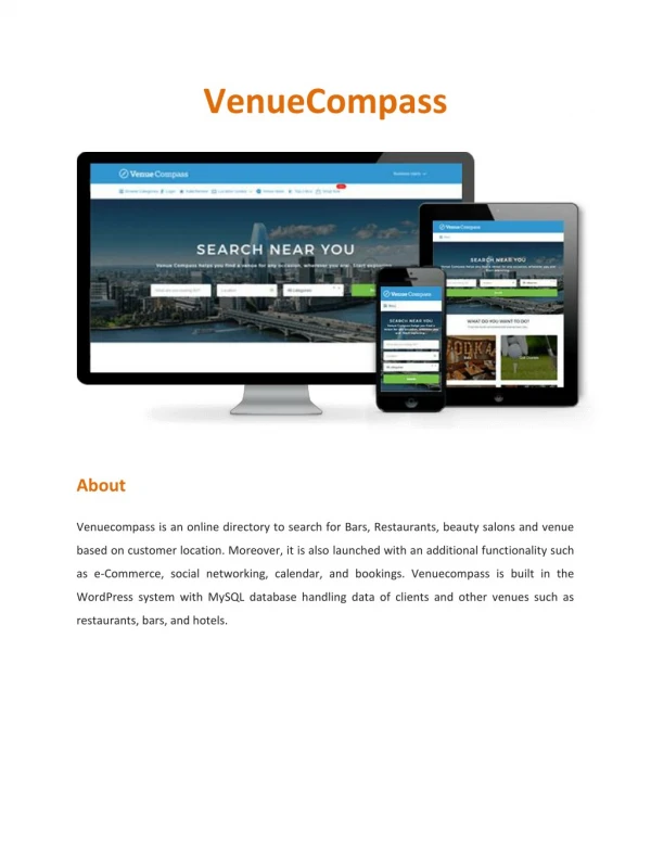 VenueCompass | Find Venue, Bars, Restaurants Online