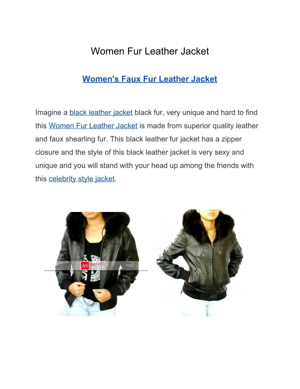 women fur leather jacket