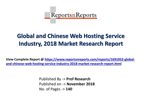 global and chinese web hosting service industry