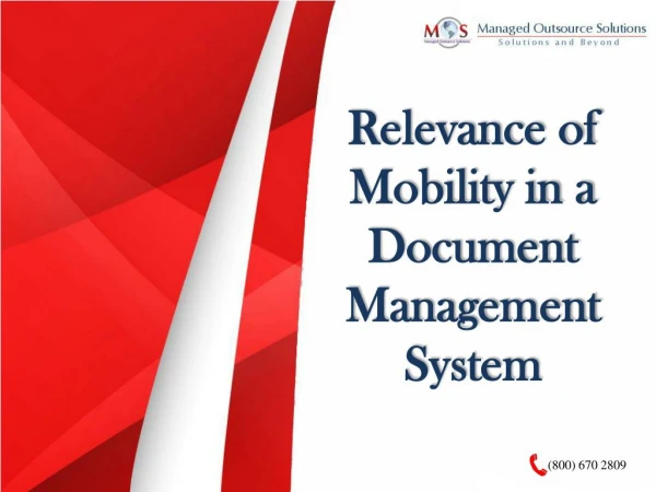 Relevance of Mobility in a Document Management System