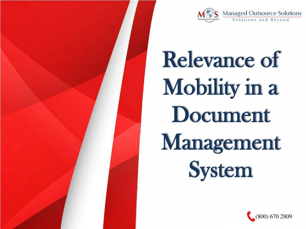 relevance of mobility in a document management