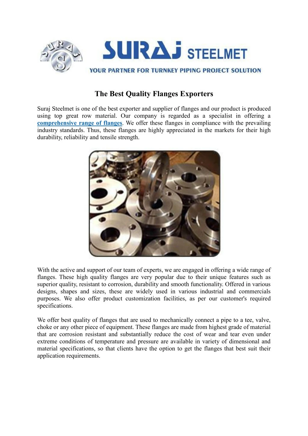 the best quality flanges exporters