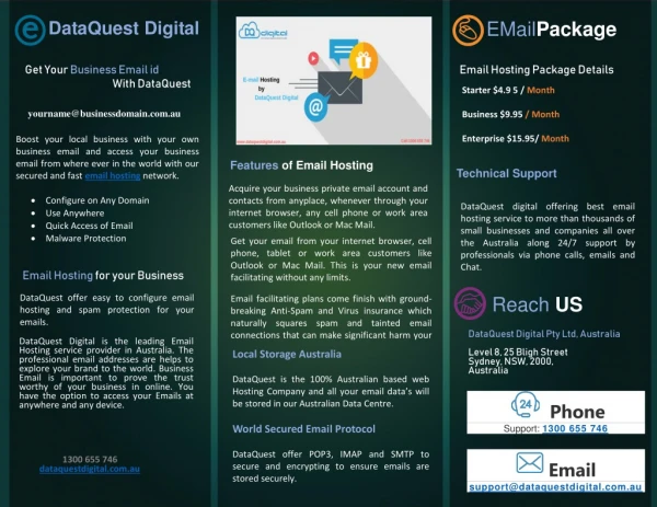 DataQuest - Best Email Hosting Australia Packages