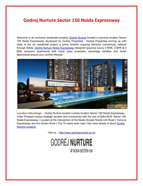 Godrej Nurture Residential Apartments in Noida