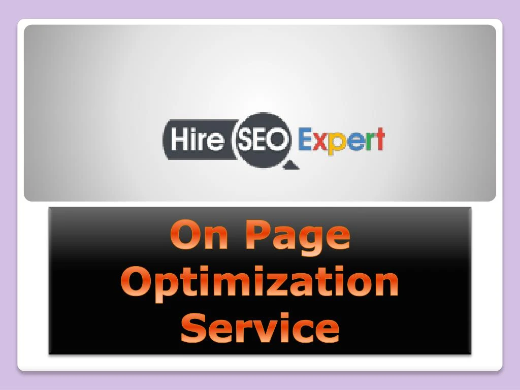 on page optimization service