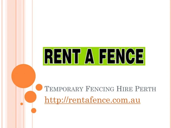 Temporary Fencing Hire Perth