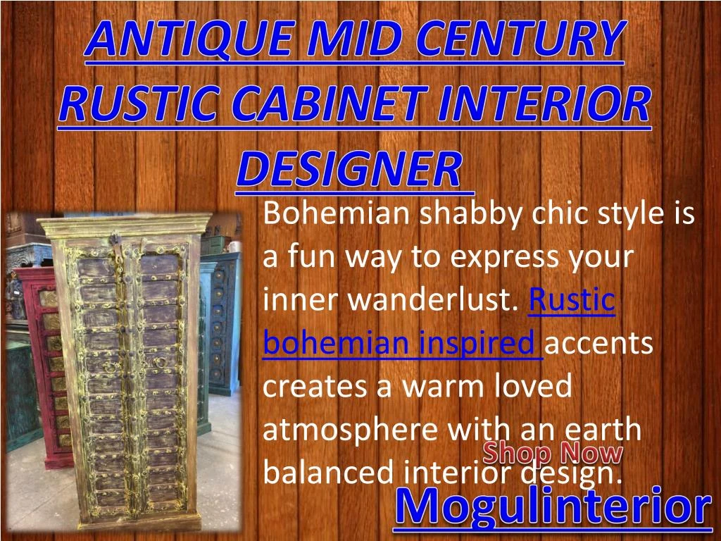 antique mid century rustic cabinet interior