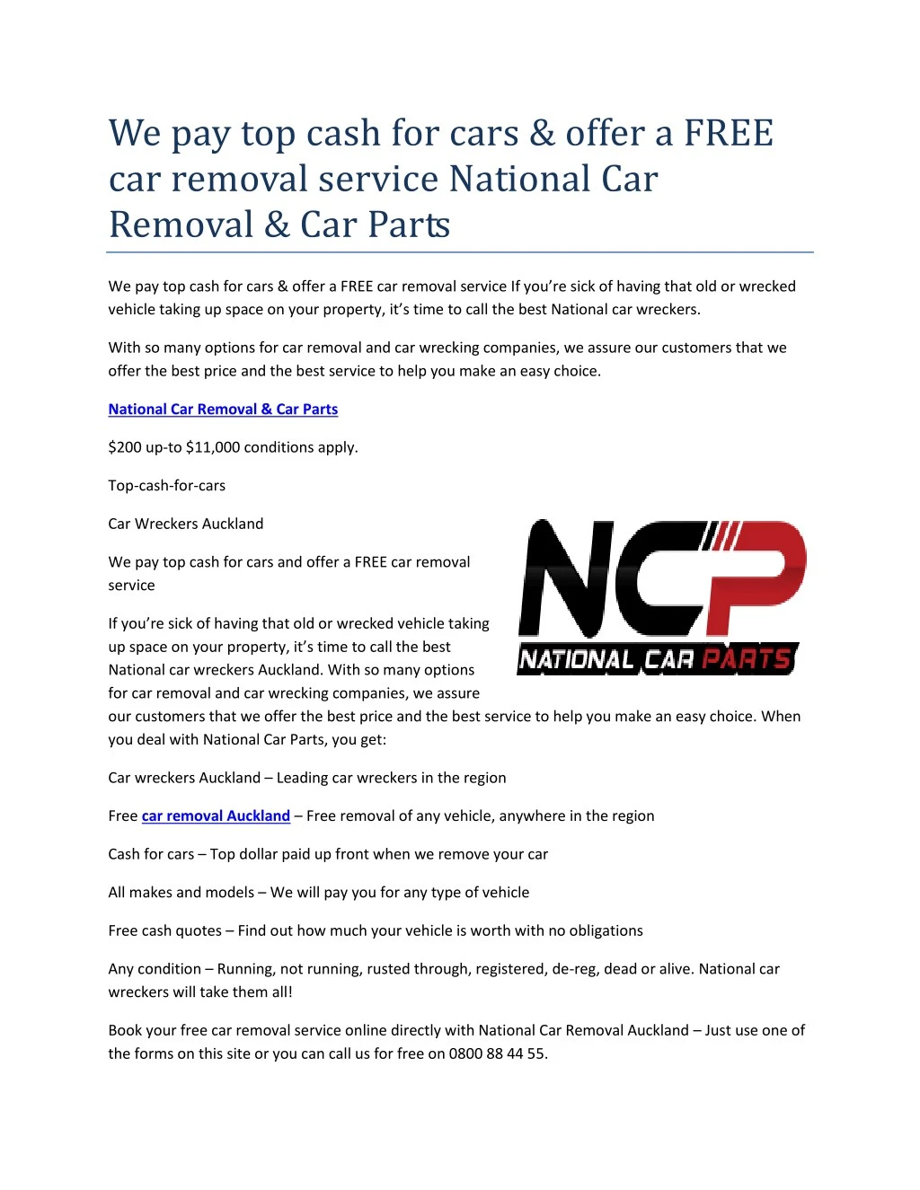 we pay top cash for cars offer a free car removal