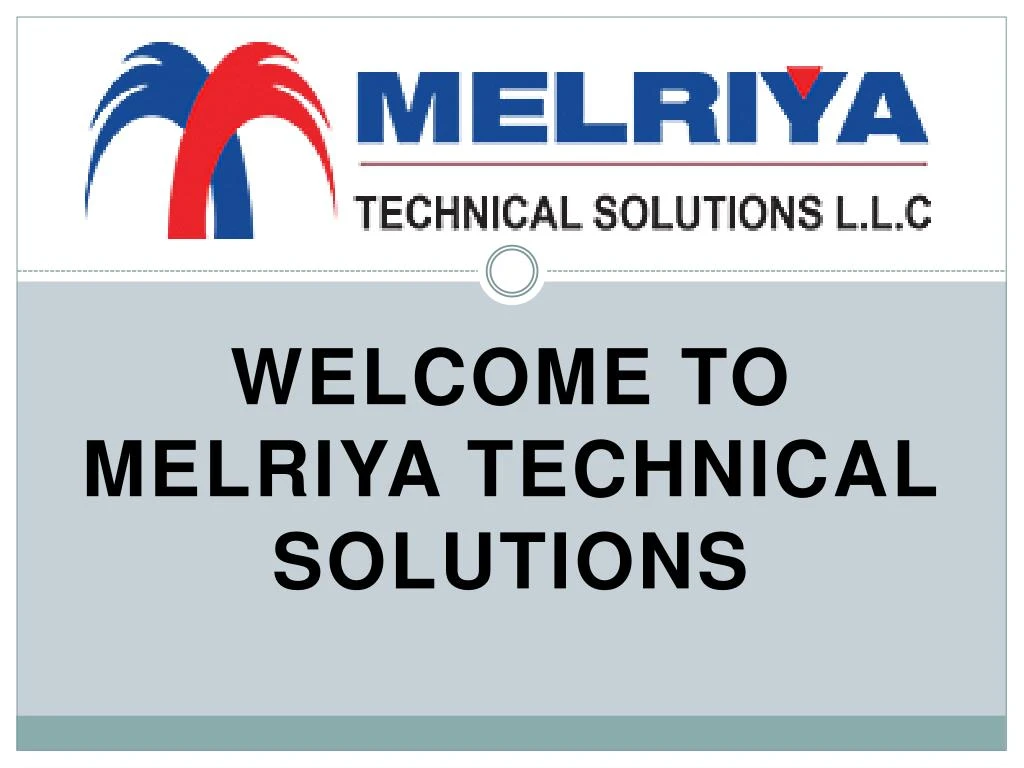 welcome to melriya technical solutions