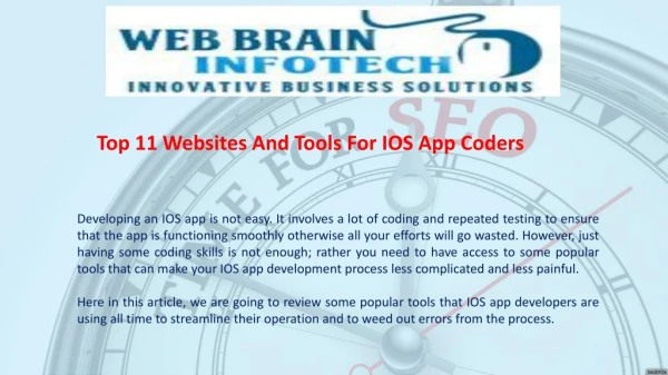 Top 11 Websites And Tools For IOS App Coders