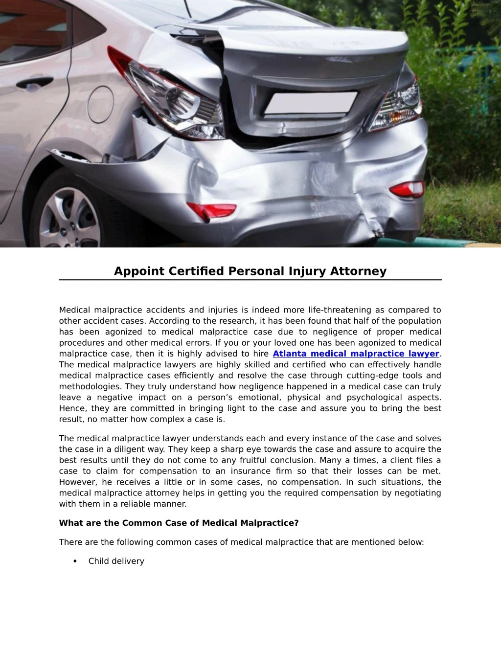appoint certified personal injury attorney
