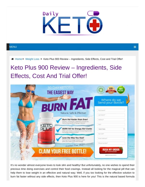 What changes will you see by utilizing Keto Plus 900?