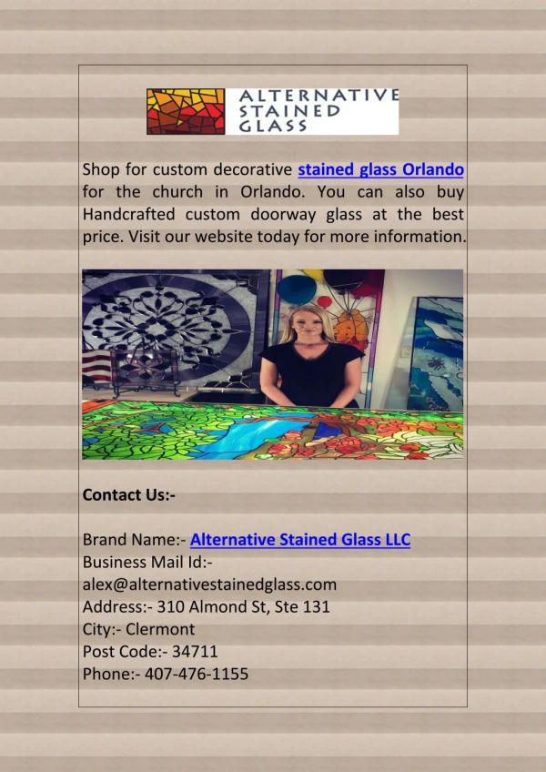 Shop for Custom Stained Glass in Orlando