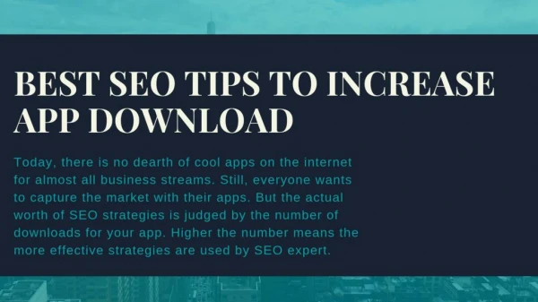 SEO Tips To Increase App Download