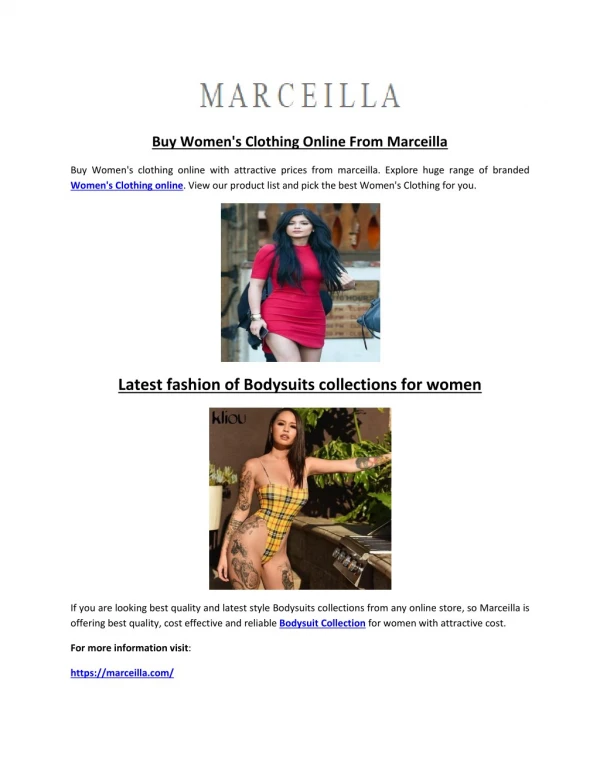 Buy Women's Clothing Online From Marceilla
