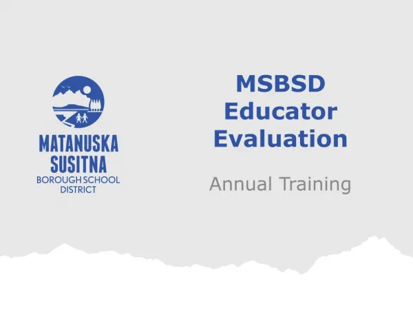 MSBSD Educator Evaluation