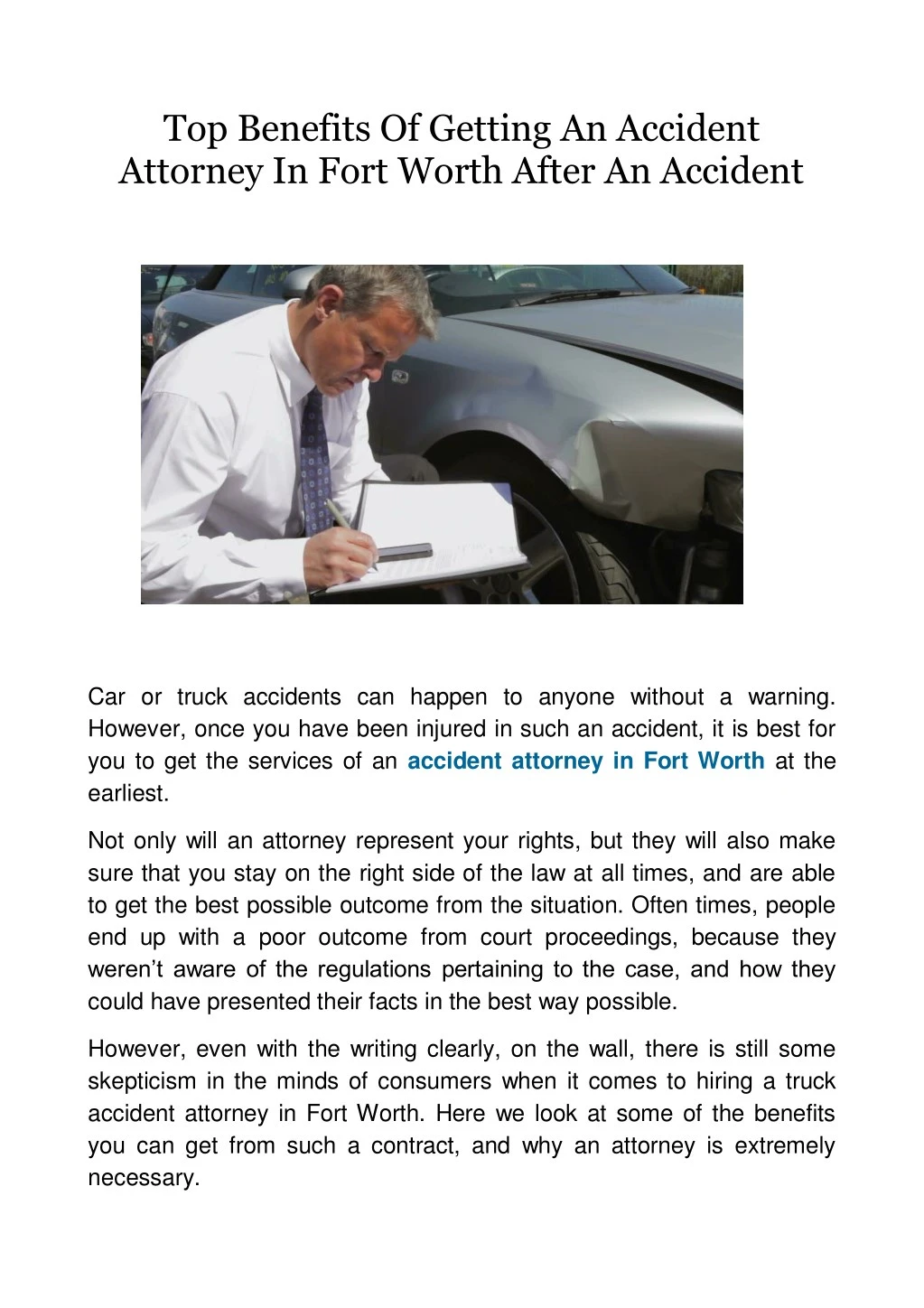 top benefits of getting an accident attorney