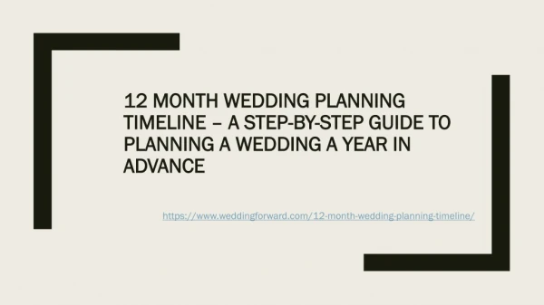 12 Month Wedding Planning Timeline – A Step-by-Step