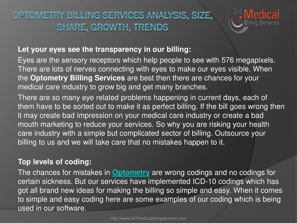 optometry billing services analysis size share growth trends