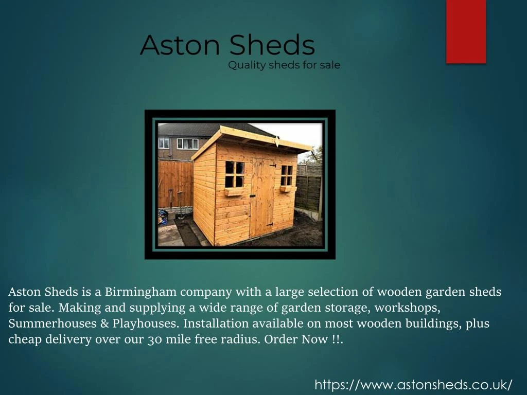 aston sheds is a birmingham company with a large
