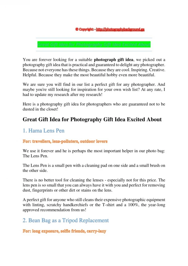 Great Gift Idea for Photography Gift Idea Excited About