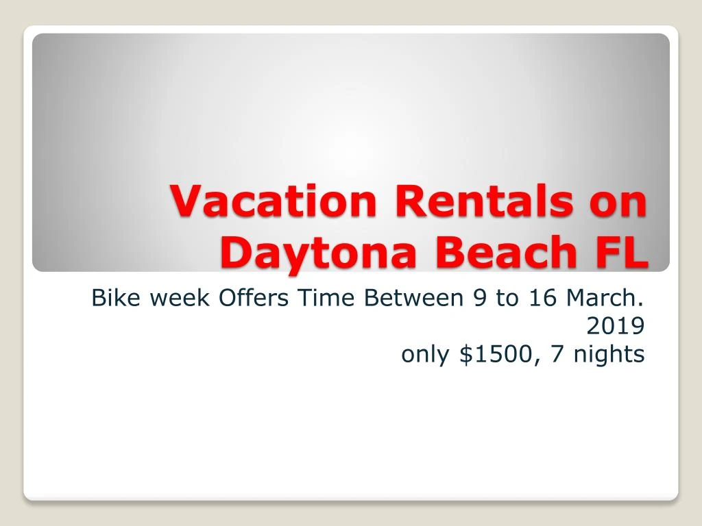 vacation rentals on daytona beach fl