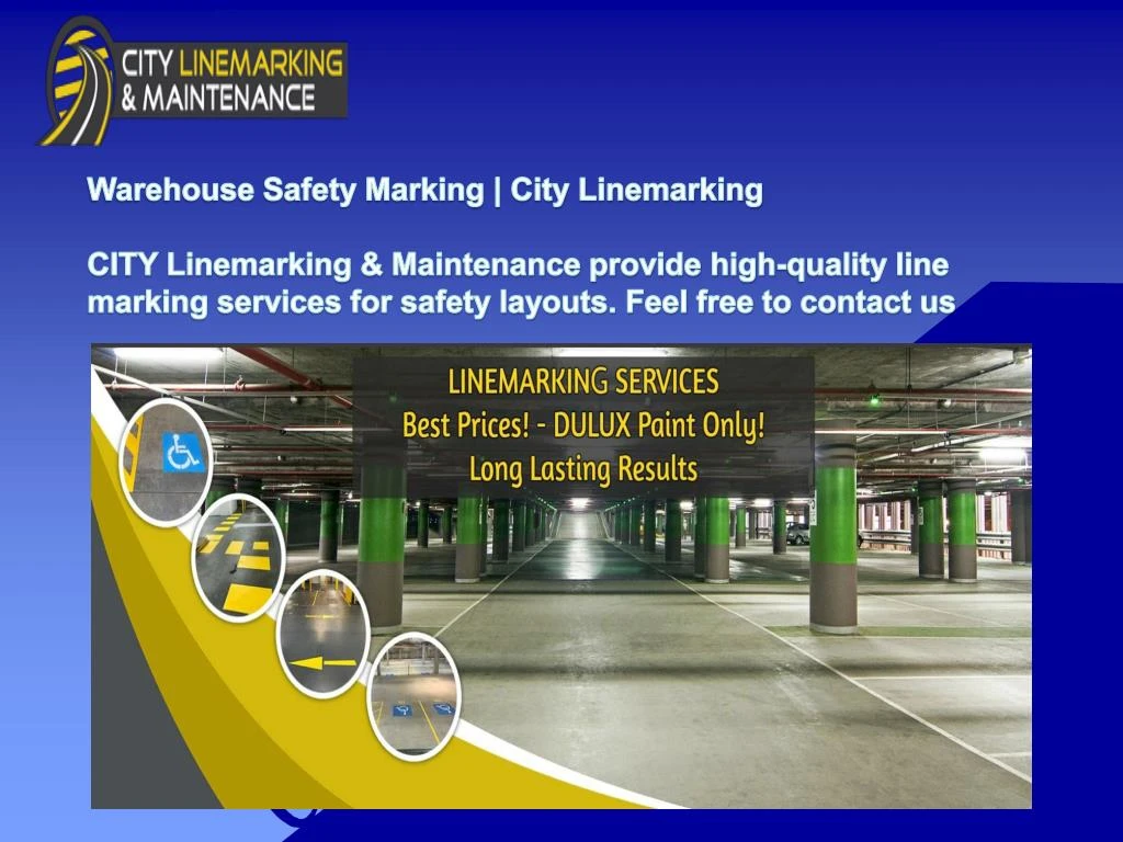 warehouse safety marking city linemarking city