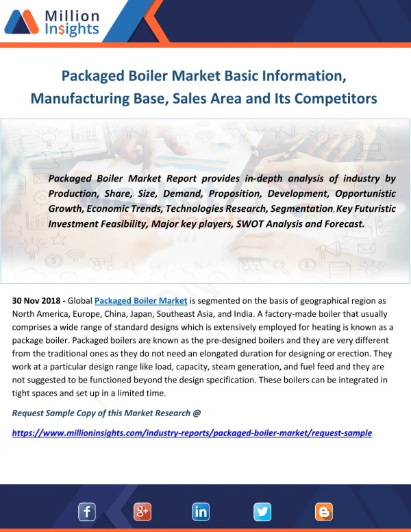 Packaged Boiler Market Basic Information, Manufacturing Base, Sales Area and Its Competitors