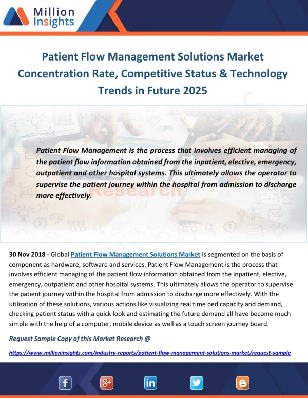 Patient Flow Management Solutions Market Concentration Rate, Competitive Status & Technology Trends in Future 2025