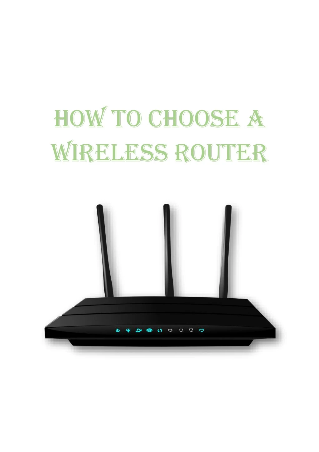 how to choose a wireless router