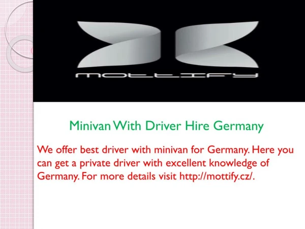 Minivan With Driver Hire Germany