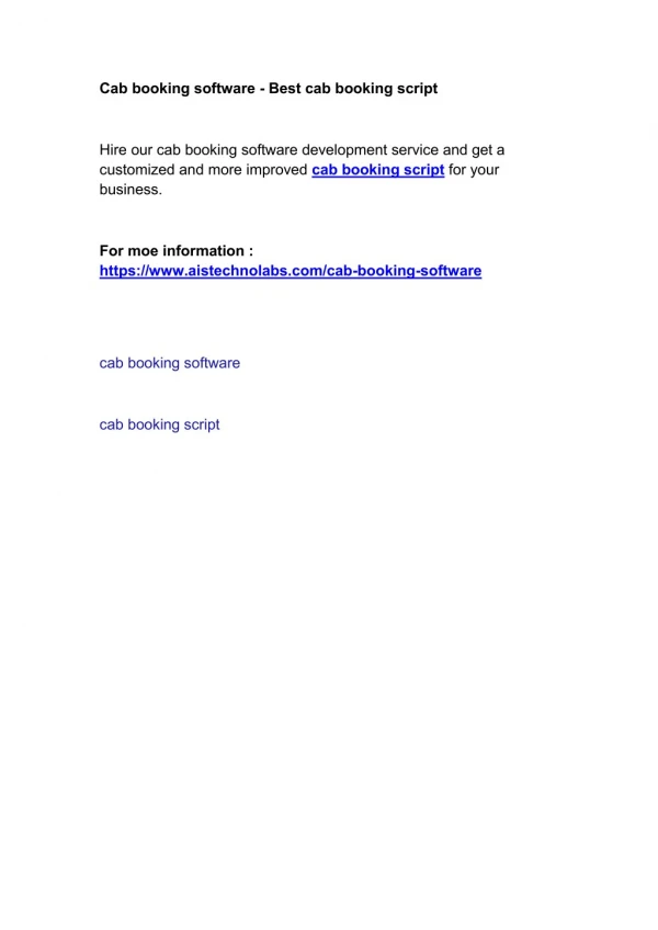 Cab booking Script software - Best cab booking script