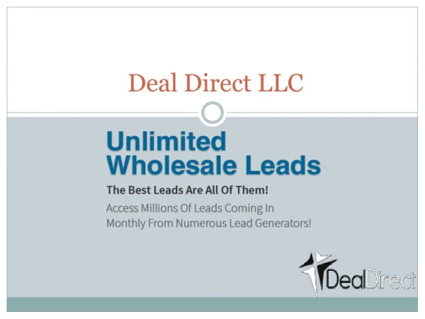 Buy Sales Lead Online - Deal Direct Leads LLC