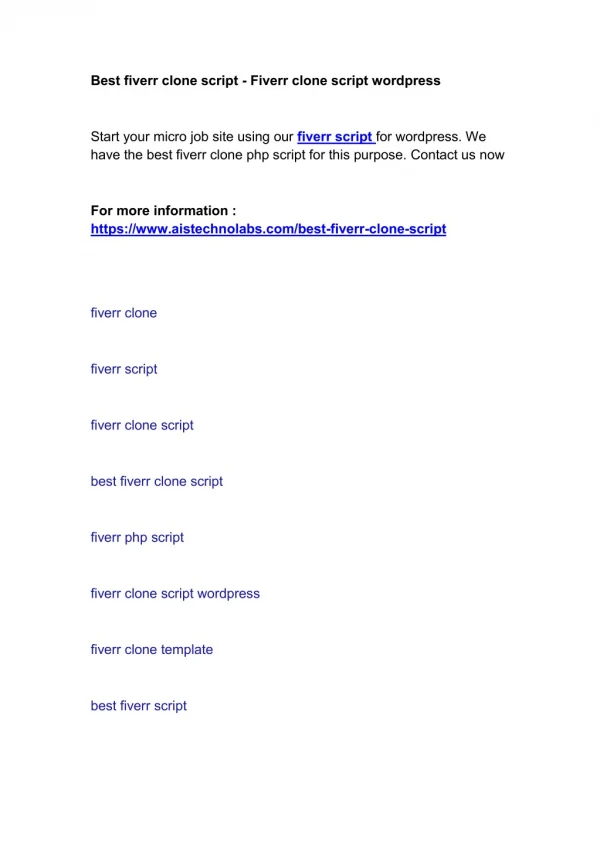 Best fiverr script - Fiverr clone script wordpress