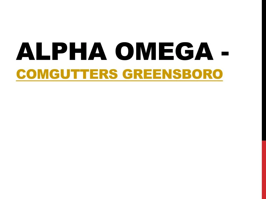 alpha omega comgutters greensboro