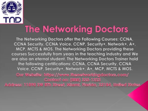 The Networking Doctors Avail The best Courses For Cisco CCNA Training