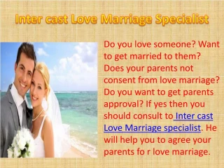 Intercast Love Marriage Specialist Astrologer - slide 1