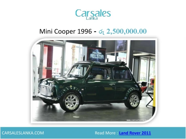 Mini Cooper 1996 රු 2,500,000.00 - Carsales Lanka