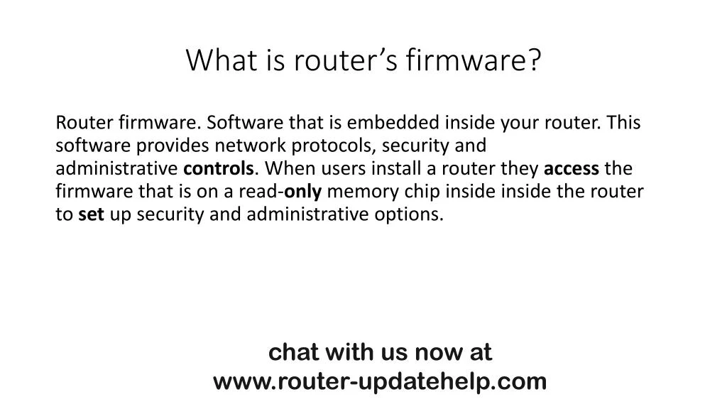 what is router s firmware