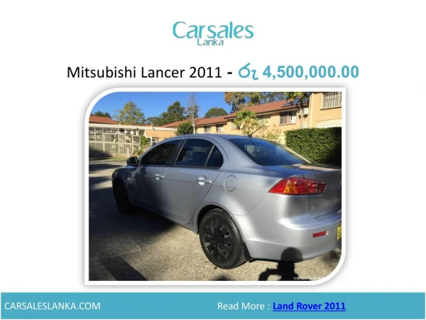 Mitsubishi Lancer 2011 ?? 4,500,000.00 - Carsales Lanka