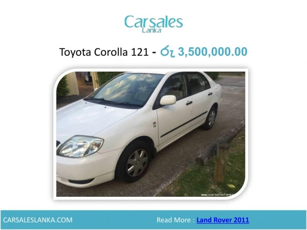 Toyota Corolla 121 රු 3,500,000.00 - Carsales Lanka