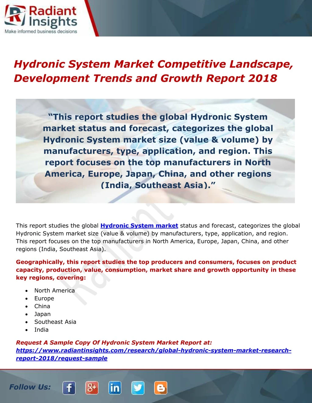 hydronic system market competitive landscape